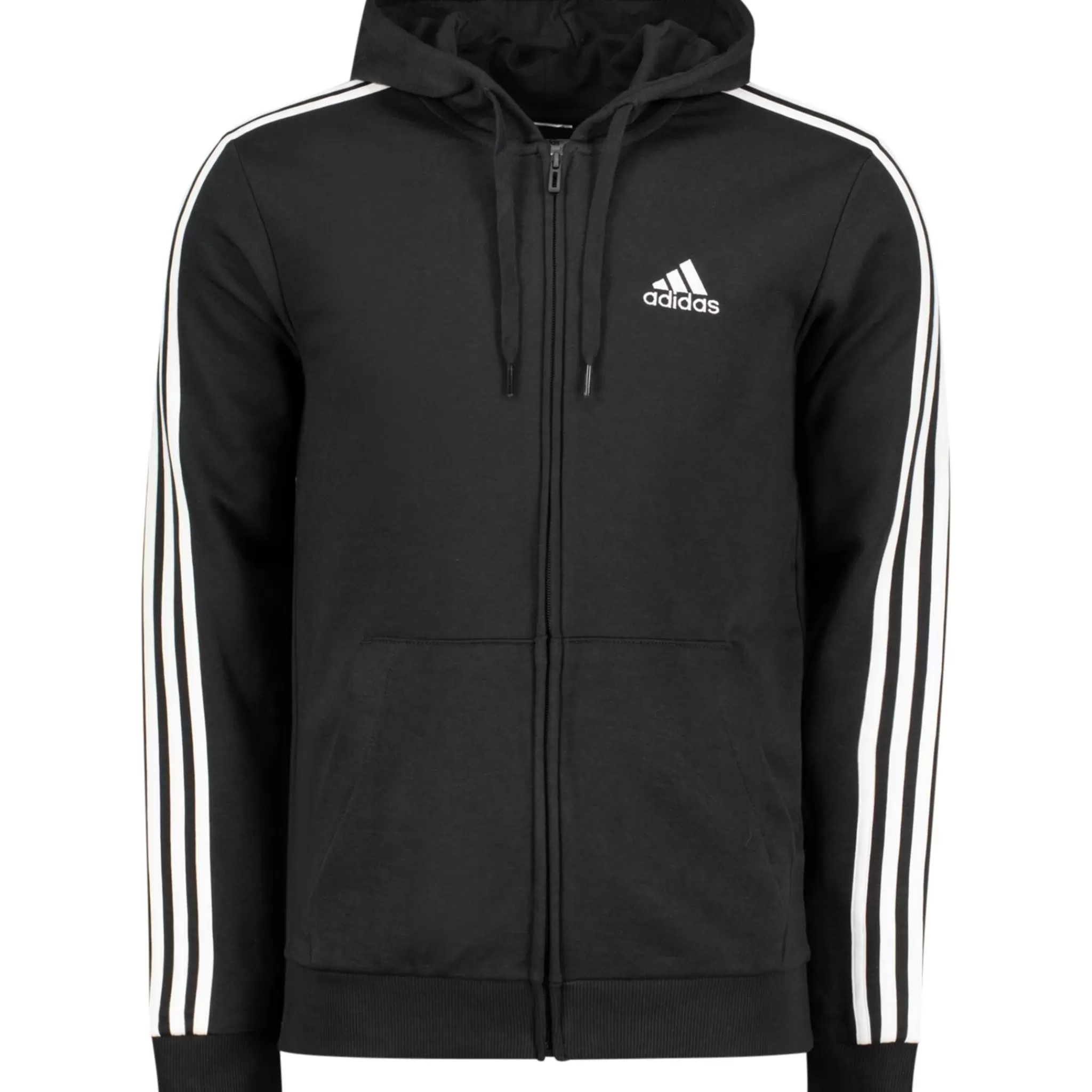 adidas Paidat<Essential French Terry 3-Stripes Full-Zip Hoodie, Miesten Huppari