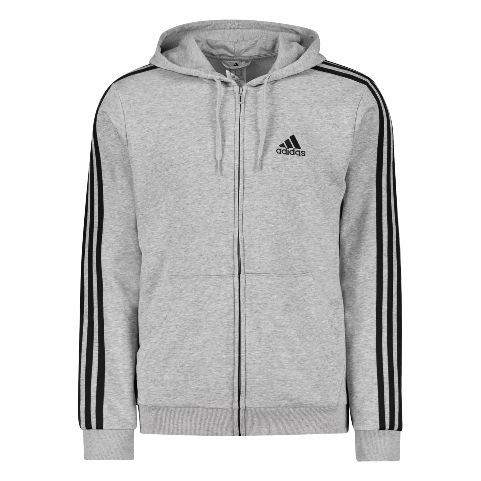 adidas Paidat<Essential French Terry 3-Stripes Full-Zip Hoodie, Miesten Huppari