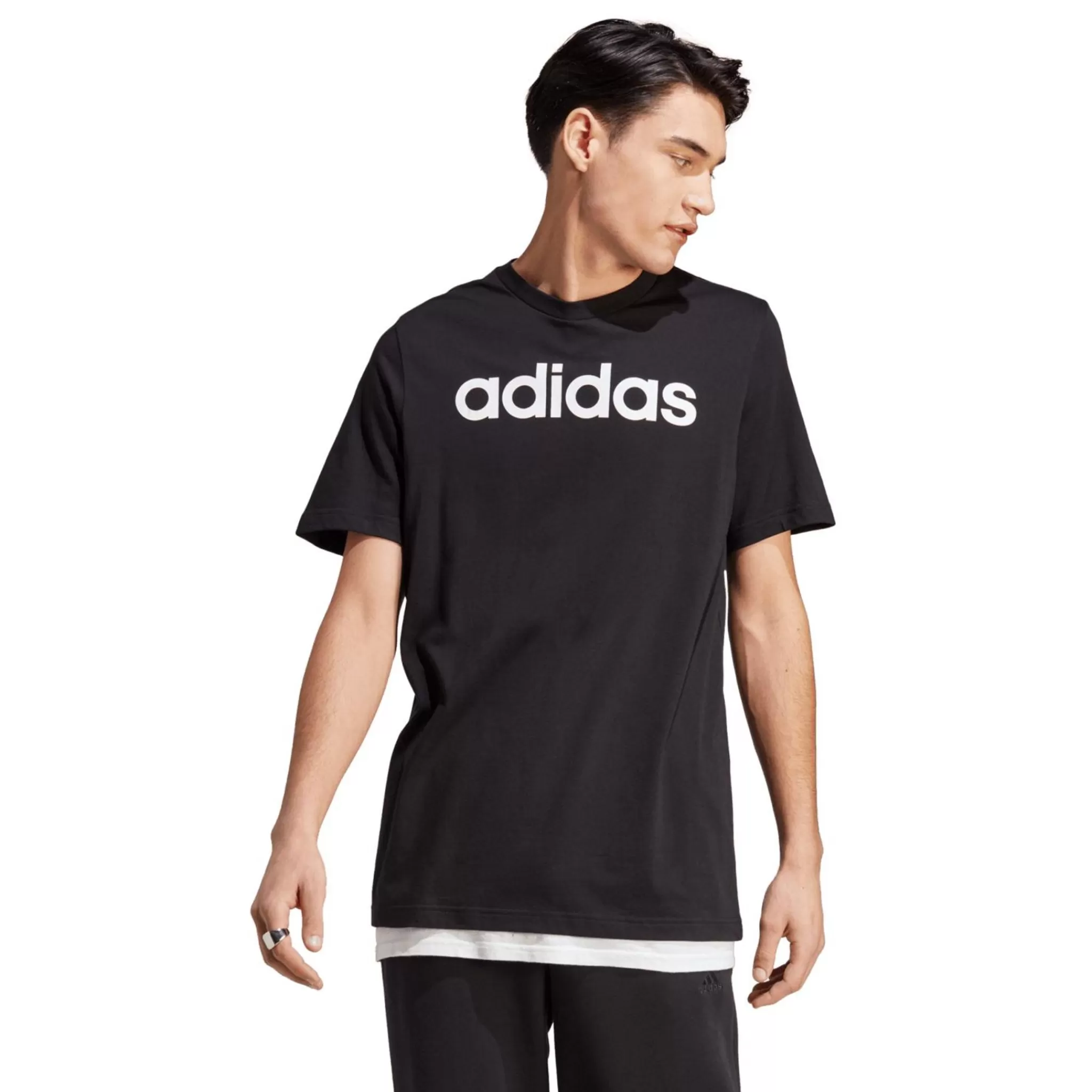 adidas T&Paidat Ja Pikeepaidat<Essential Single Jersey Linear Embroided Logo T-Shirt, Miesten T-Paita