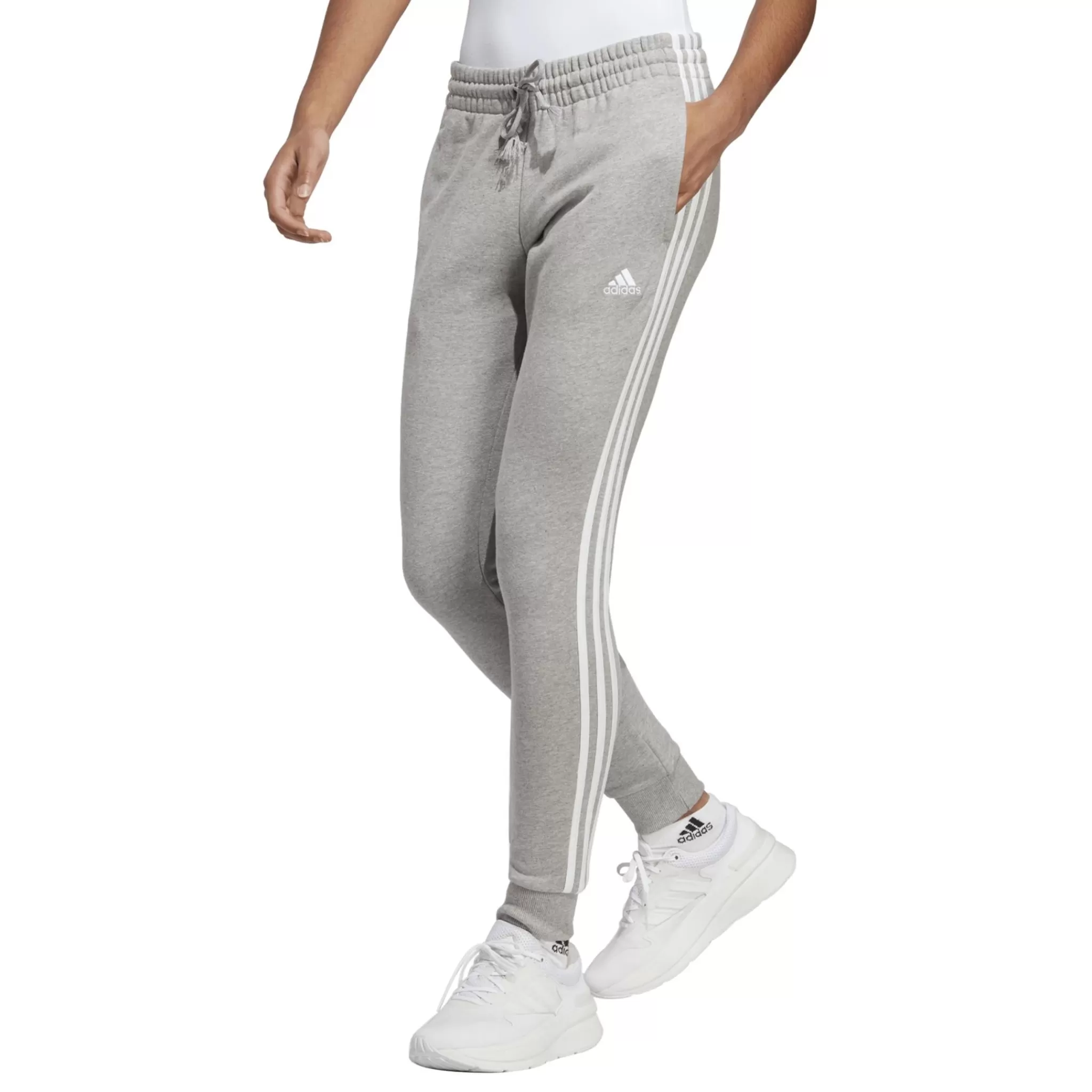 adidas Housut<Essentials 3-Stripes French Terry Cuffed Pant, Naisten Collegehousut