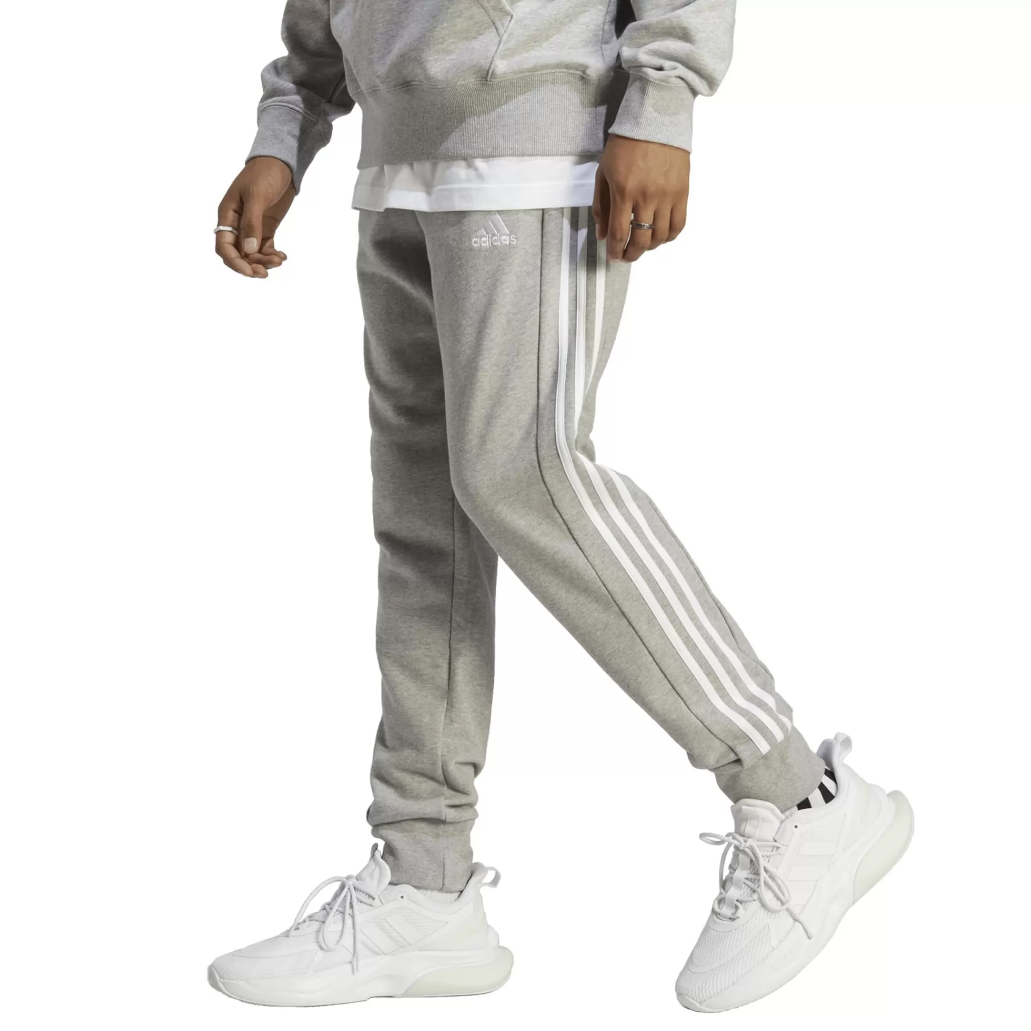 adidas Housut<Essentials French Terry Tapered Cuff 3-Stripes Pants, Miesten Collegehousut