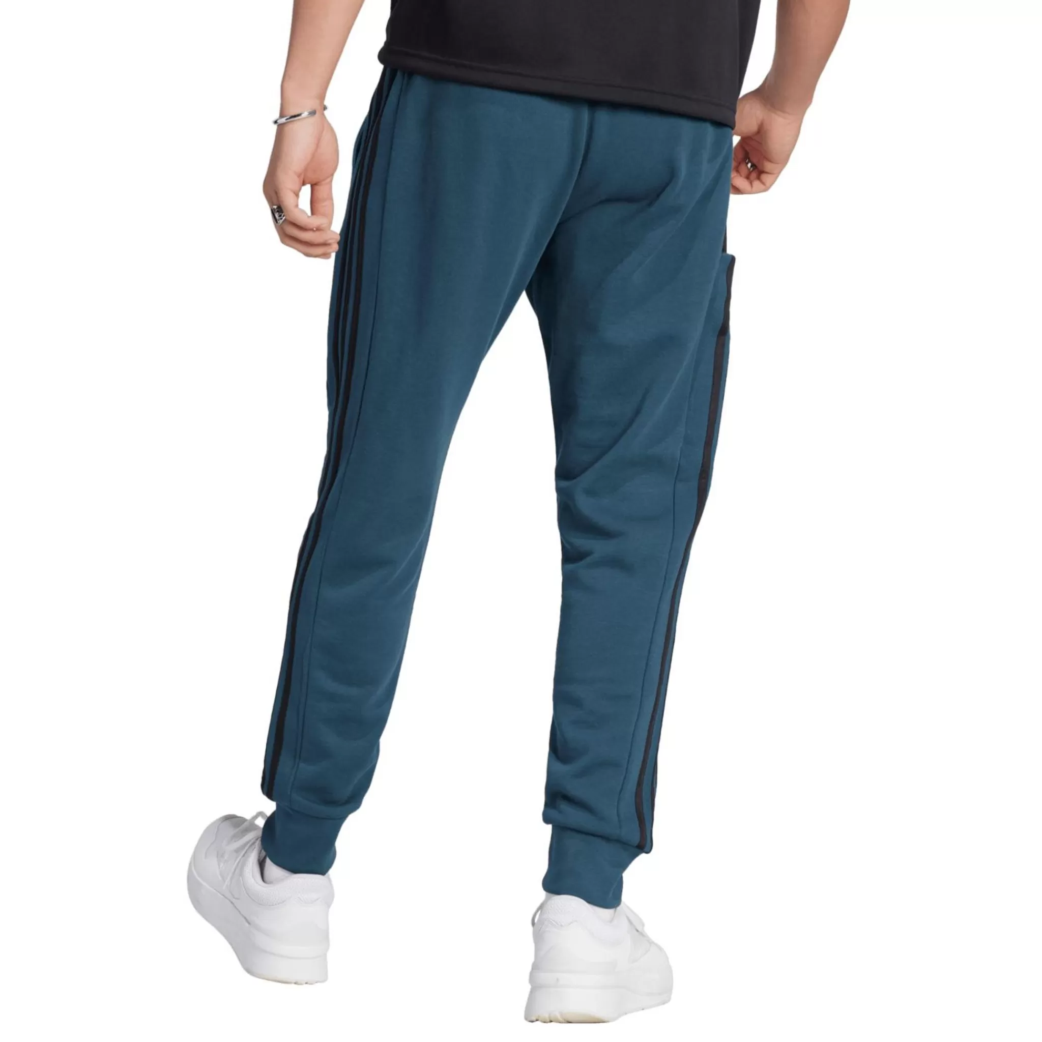 adidas Housut<Essentials French Terry Tapered Cuff 3-Stripes Pants, Miesten Collegehousut